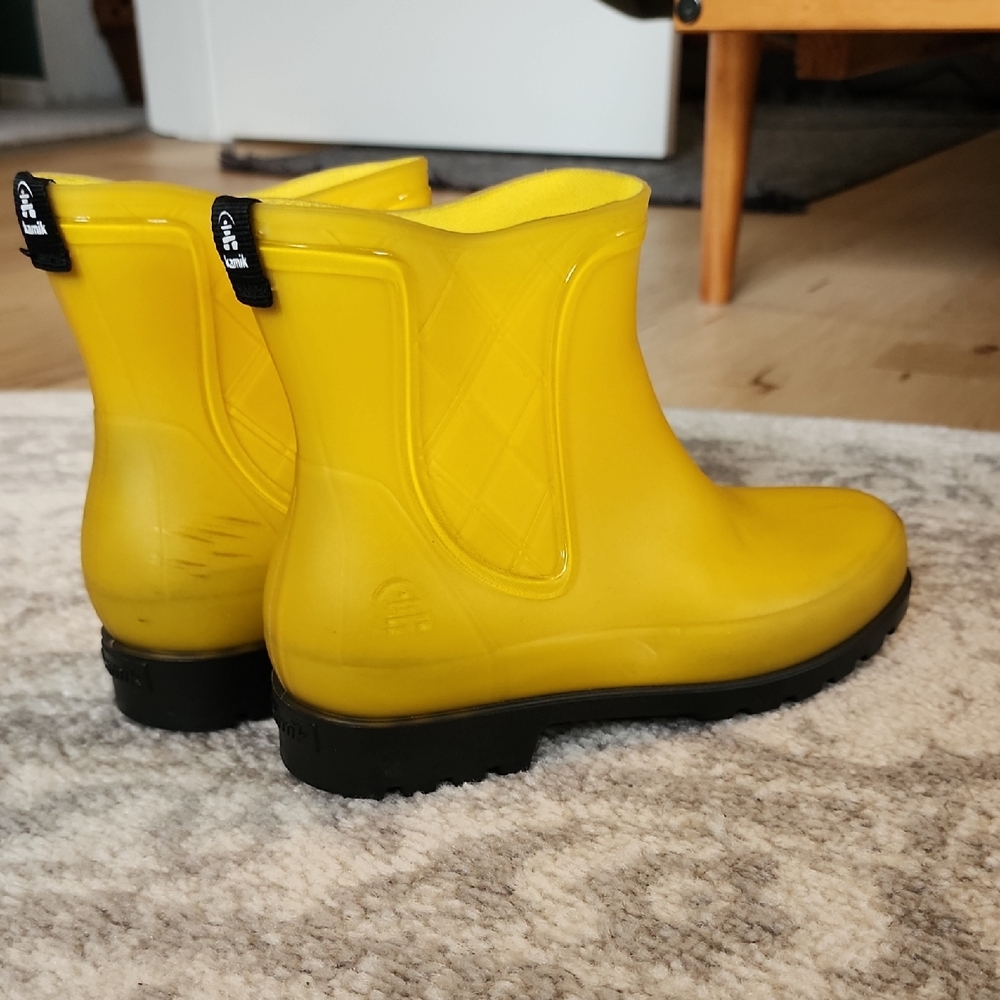 Kamik Yellow Ankle Rain Boots